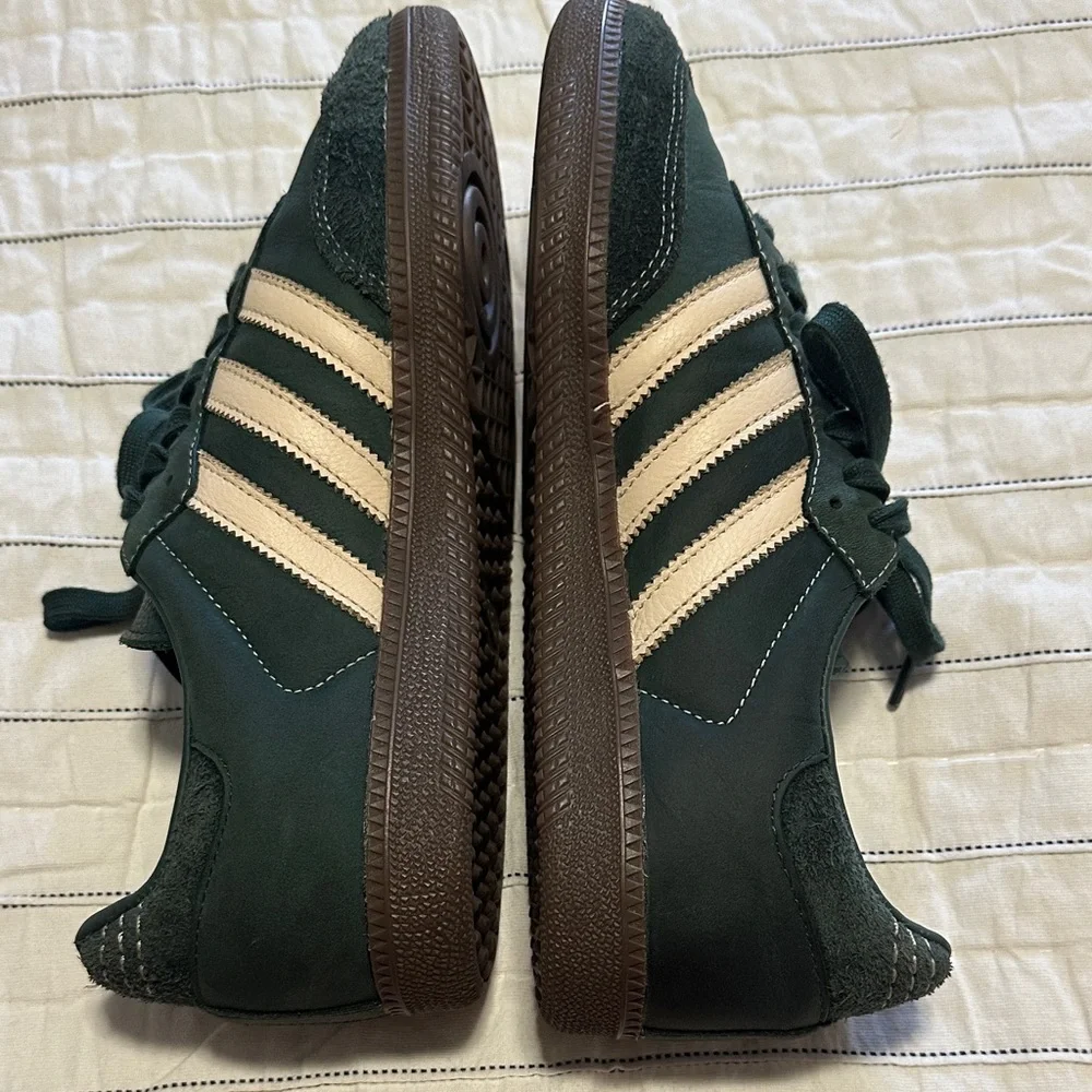 adidas Samba OG Sneakers in Mineral Green and Crystal Sand - Picture 6 of 12